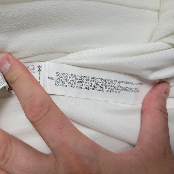 NWT ZARA White Crochet Lace Dress LWD Romantic Feminine Angelcore SIZE LARGE - Picture 11 of 15